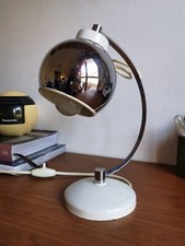 REGGIANI Lampada da Tavolo Vintage EYEBALL Arco Magnetico Cromato Space Age '70 Italia 