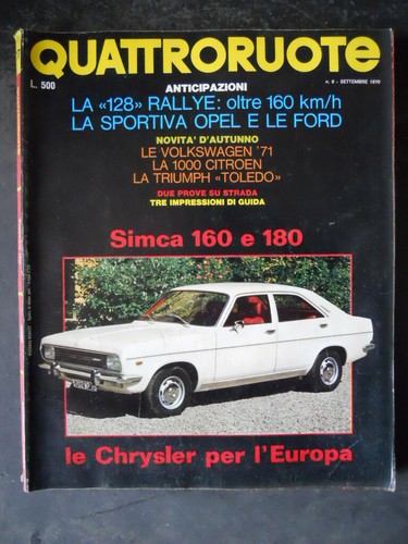 Quattroruote 177 1970 fiat 128 - 1970,
