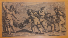stampa antica  putti bambini