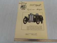 brochure depliant originale Erad replica MG ME cycle car midget prospekt