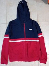 lotto 2445 felpa bambino ragazzo FILA blu rossa tg 14 anni