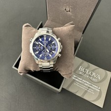 Orologio Bulova Marine Star/96B256 Cronografo Quadrante Blu 6S20/Quarzo Svizzero 43MM