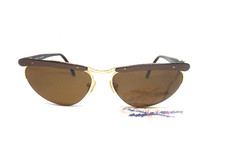 Fiorucci occhiali da sole uomo donna vintage anni 90 metallo marrone 412 italy41