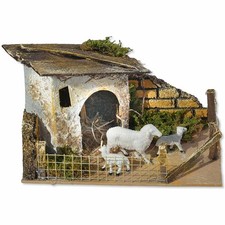 Recinto con pecore 15x10x9cm