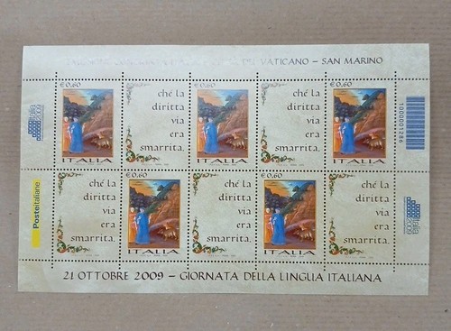2009 italia foglietto lingua - foglietto,