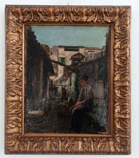 Ermanegildo Agazzi,olio su