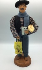 Santon De Provence Terre Cuite Terracotta - Faurcade Uomo con Pane e Giornale