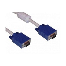 Cavo video VGA con filtro M/M 15 Pin lunghezza 1,80 m colore bianco connett. blu