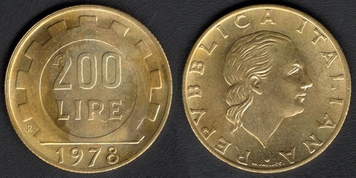 Italia 200 lire 1978 - 200, lire,