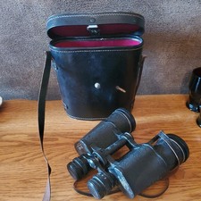 Binocolo vintage Asahi Pentax prisma ottica rivestita 10x50 campo antico in custodia 