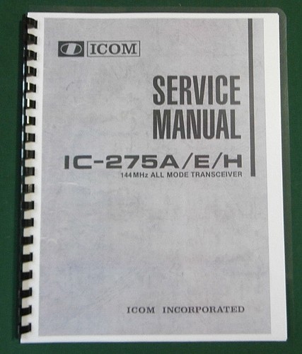 Icom 275 manuale di - icom, ic-275