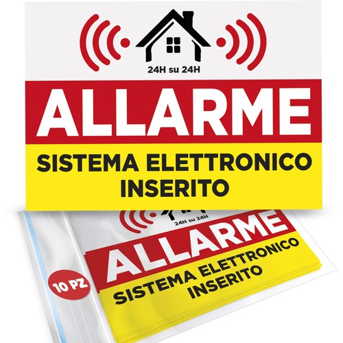 Adesivi allarme dimensioni - 10,