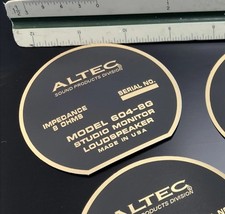 Altec 604 rear badge for - 604-8g,