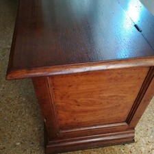 Cassapanca in legno massello Tavolino da salotto soggiorno Noce Antico Baule per