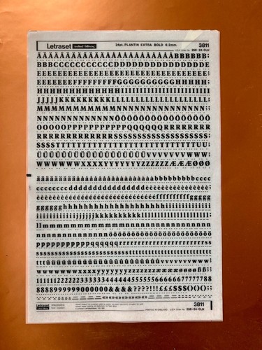 Letraset 3811 platino - platino, extra