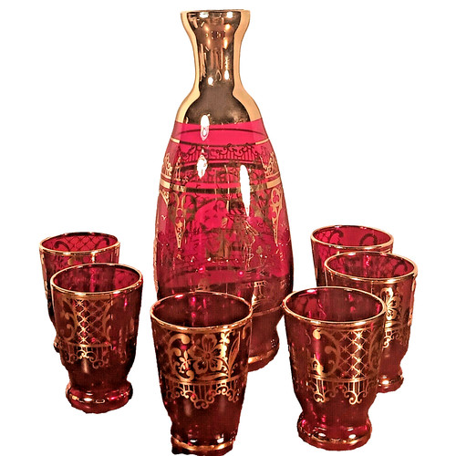Set decanter vintage vetro - decanter,