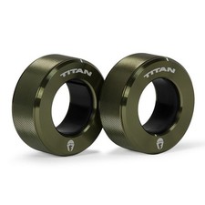 Titan Fitness TwistLock Pro Bilanciere in Alluminio OD Set di Collari Verde, 59,5 mm-51,5 mm
