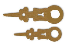COPPIA LANCETTE IN LEGNO PER OROLOGI A CUCU ADATTE A QUADRANTI DI 70mm