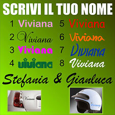 3 adesivi da 20 cm scrivi il tuo nome personalizzati scegli il tuo font