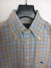 Etro camicia uomo beige blu - etro,