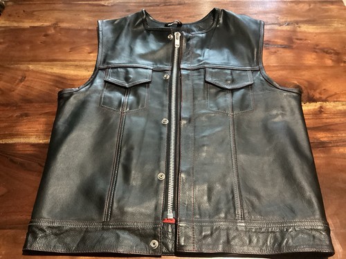 Gilet vera pelle - pelle, moto.