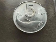 5 LIRE 1969 CON 1 CAPOVOLTO