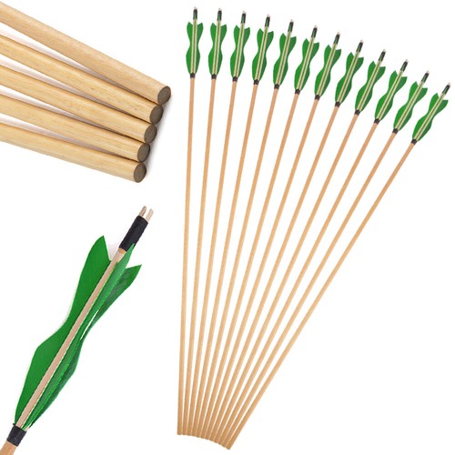 6pz frecce legno tiro - legno, con