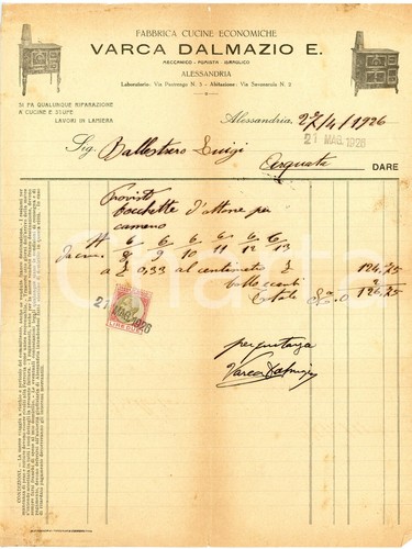 1926 alessandria dalmazio - 1926,