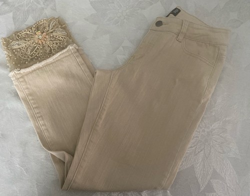 Jeans azi elasticizzato panna - elasticizzato,