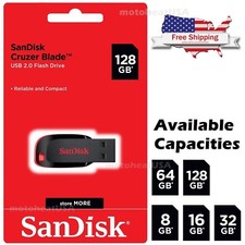 Sandisk 16 GB 32 GB 64 GB 128 GB Cruzer Blade unità flash chiavetta USB lotto confezione