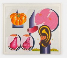 Concetto Pozzati Olio Su Tela