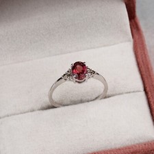 925 Sterling Argento Rosso