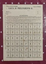 CARTA DI PRELEVAMENTO RAZIONI VIVERI REGGIO CALABRIA CITTANOVA 1941