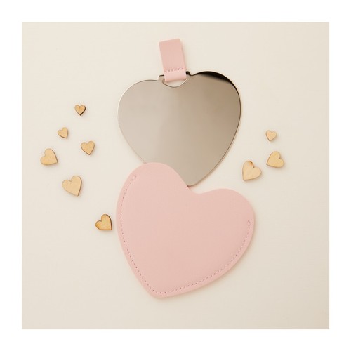 Specchietto cuore rosa 3x7 6 - specchietto, 8,3x7,6