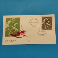 CARAVAGGIO 1573 - 1610 - BUSTA FDC PRIMO GIORNO CON FRANCOBOLLO