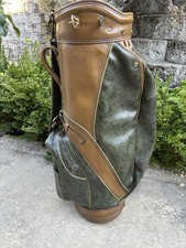 RARE VINTAGE Ben Hogan by BURTON Leather/Faux Croc Golf Bag - OLD SCHOOL COOL!