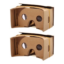 Kit cartone smartphone fai da te 3D VR realtà virtuale occhiali da vista 6 pollici 2 pezzi