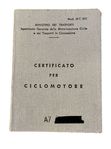 Libretto certificato