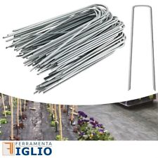 Picchetti Chiodi in Acciaio Fissaggio Telo Pacciamatura Ancoraggio Terreno Orto