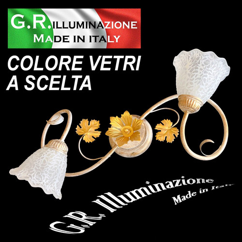 Plafoniera ferro battuto - battuto, 2