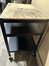 Carrello da Lavoro 85 * 55 cm nero compensato di pino