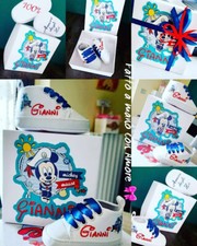 scarpine culla personalizzate neonato body calze calzini bavaglino 