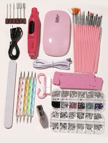 Gel nail kit - with, light
