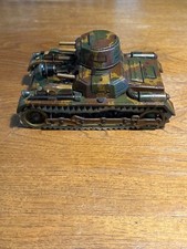 Gama Tank Carro armato mimetico latta fanale elettrico e completo accesori 1930