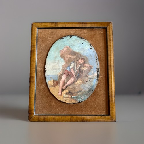 Antico dipinto olio con