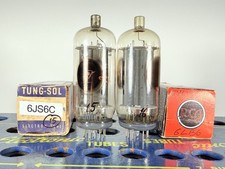 Coppia Sylvania 6LB6 6JC6C una etichetta Zenith strettamente abbinata testata come tubo NOS