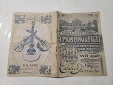 Antico catalogo commerciale 1910 circa strumenti musicali A. MONZINO Milano