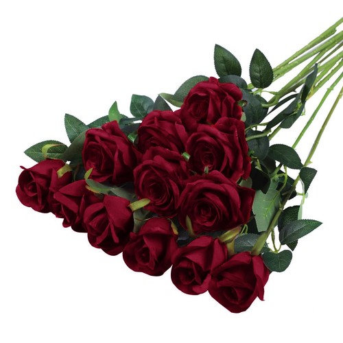 Pcs rose finte seta - rose, in