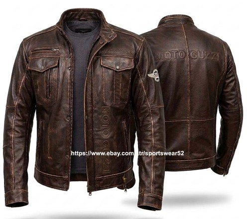 Giacca moto guzzi pelle - moto,