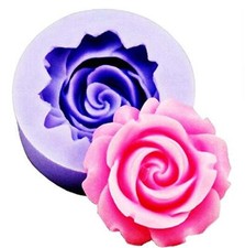 Stampo in silicone a forma di fiore di rosa sapone resina gesso diy fai K.21232